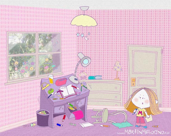 Marina y el escritorio divertido